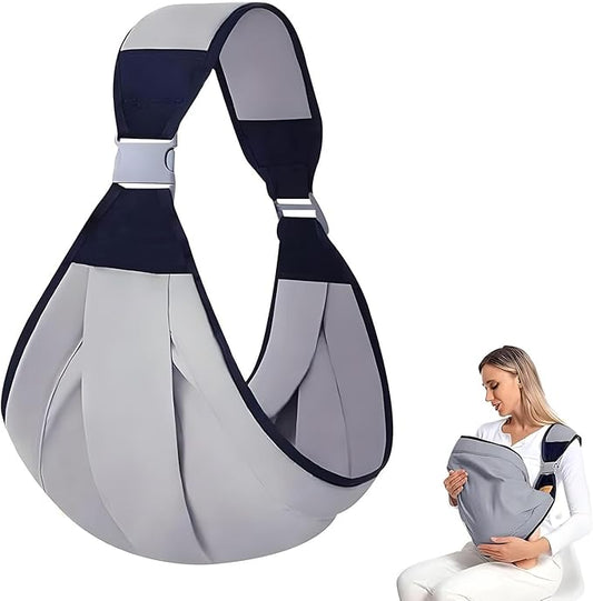 X Spring Baby Sling Carrier – Ergonomic Wrap with Padded Shoulder | Adjustable Lightweight Infant Carrier | Hands-Free Comfort | هدية مثالية للأطفال (Premium Design)